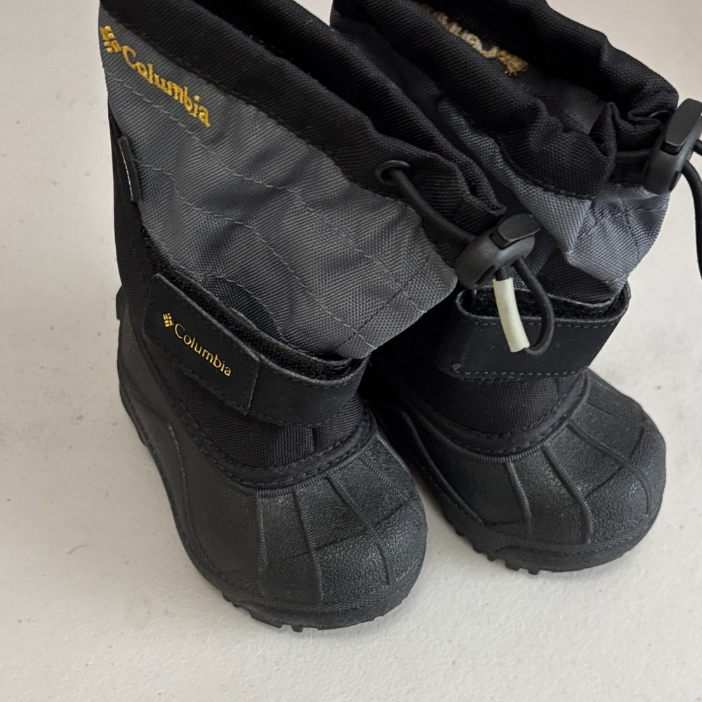 Columbia Black and Gray Kids' Snow Boots